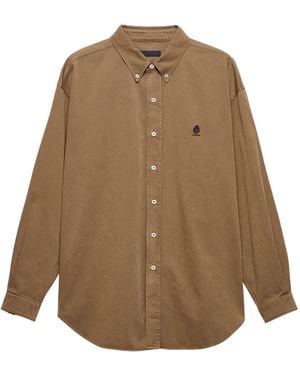 Prada Cotton Logo Shirt - Brown