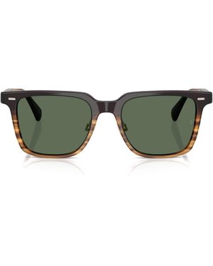 Oliver Peoples Rectangular Mr. Federer Ii Sunglasses - Green