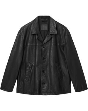 AllSaints Bradwell Leather Jacket - Black