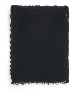 Issey Miyake Gradation Ramie Pleats Scarf - Black