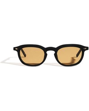 Le Specs Round Heart Throb Sunglasses - Black