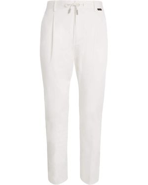 Moorer Sea Island Cotton Anton Chinos - White