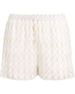 Missoni Crochet Zigzag Shorts - White