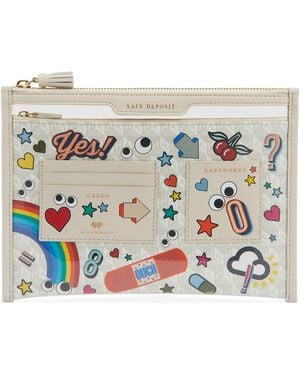 Anya Hindmarch All Over Stickers Pouch - Metallic