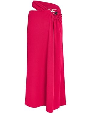 Christopher Esber Spiral Crystal Suspension Maxi Skirt - Pink