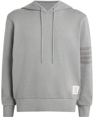 Thom Browne Cotton 4-Bar Hoodie - Grey