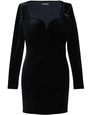 Balenciaga Velvet Mini Dress - Black