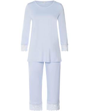 Hanro Cotton Moments Pyjama Set - Blue