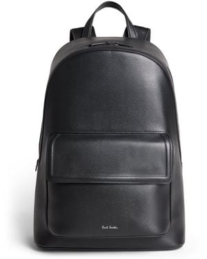 Paul Smith Leather Backpack - Black