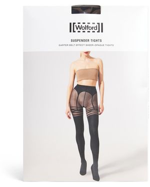 Wolford Suspender Tights - White