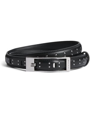 Anine Bing Leather Studded Ely Belt - Black