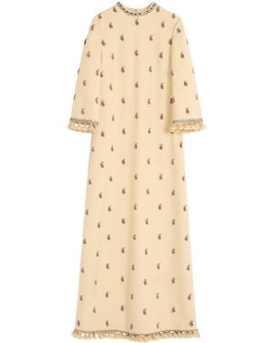 Valentino Embellished Maxi Dress - Natural