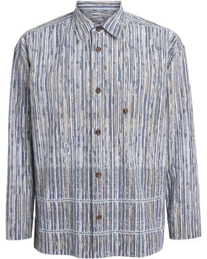 IM MEN Cotton Curviness Shirt - Blue