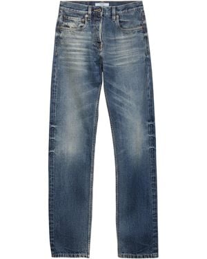 Prada Low-Rise Tapered Jeans - Blue