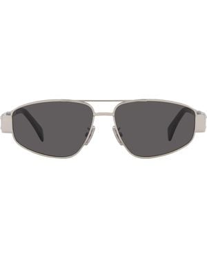 Celine Metal Triomphe Pilot Sunglasses - Grey