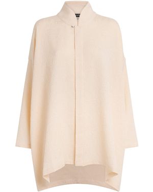 Eskandar Silk Stand-Collar Shirt - Natural