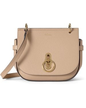 Mulberry Small Leather Amberley Satchel Cross-Body Bag - Natural