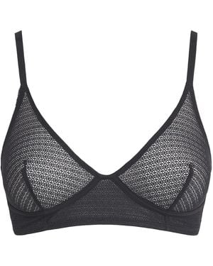 Wolford Geo Lace Triangle Bralette - Grey