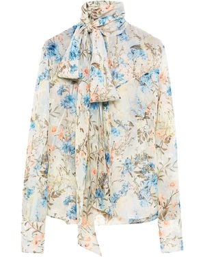 McQueen Silk Floral Shirt - White