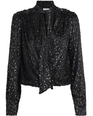 Jonathan Simkhai Kayliegh Pussybow Blouse - Black