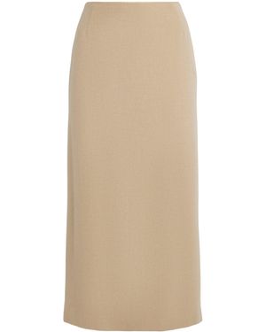 Lafayette 148 New York Camel Hair Midi Skirt - Natural