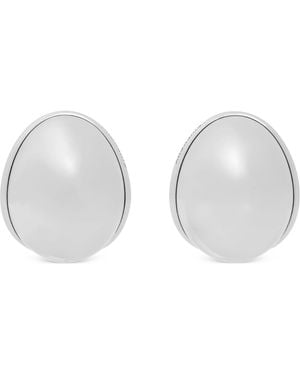 Givenchy Sculpted Cabochon Stud Earrings - Gray
