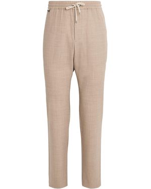 Agnona Wool Drawstring Trousers - Natural