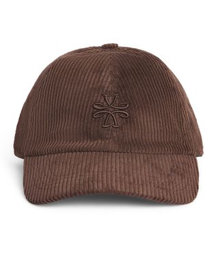 Jacob Cohen Cotton Corduroy Logo Baseball Cap - Brown
