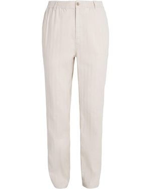 PAIGE Stretch-Cotton-Linen Eberton Pants - White