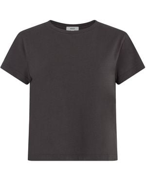 Agolde Organic Cotton Adine Shrunken T-Shirt - Black
