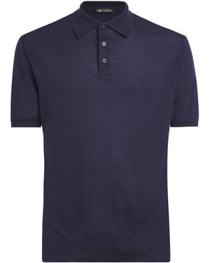 Colombo Kid Wool Polo Shirt - Blue