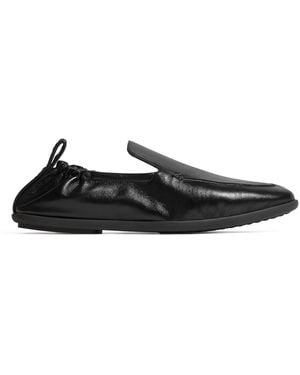 Bottega Veneta Nappa Leather Dawson Loafers - Black