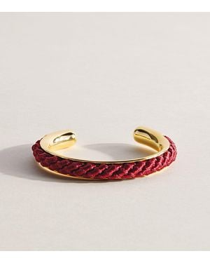 Eddie Borgo Plated Silk Roebling Cuff Bracelet - Pink