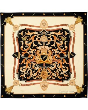Aspinal of London Silk Signature Scarf - Metallic