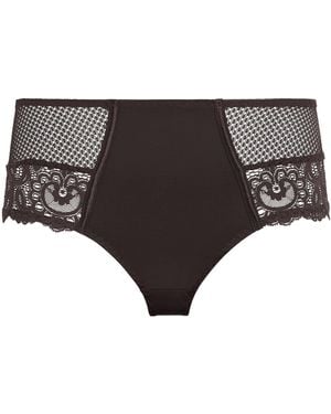 Maison Lejaby Cotton Lace-Detail Gaby Briefs - Gray
