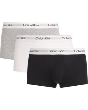 Calvin Klein Stretch-Cotton Low Rise Icon Boxer Briefs - White