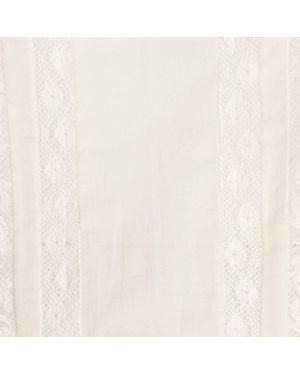 Alice + Olivia Cotton Cassie Embroidered Blouse - Natural