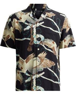 AllSaints Printed Buzzard Shirt - Black