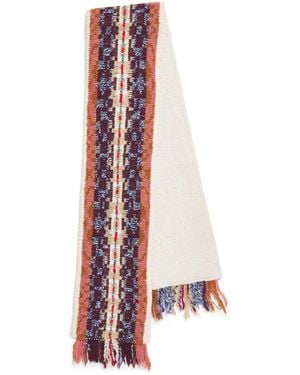 Dries Van Noten Wool-Blend Fringed Scarf - Red