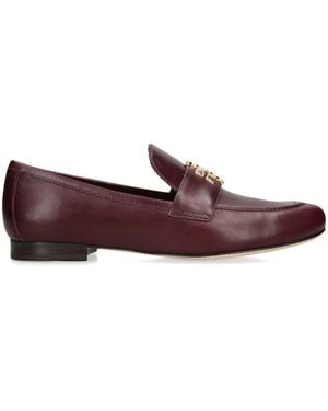 Tory Burch Leather Eleanor Loafers - Red