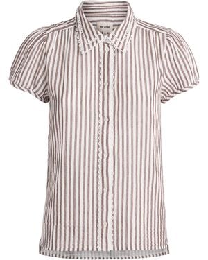 ME+EM Embroidered Stripe Shirt - White