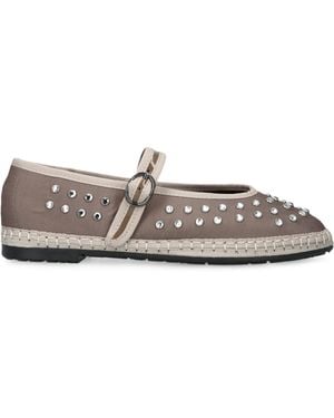 Flabelus Embellished Mae Mary Janes - Grey