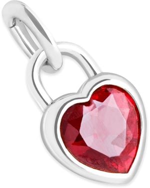 Astrid & Miyu Rhodium-Plated Heart Charm - Red