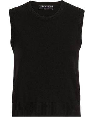 Dolce & Gabbana Cashmere Jumper Vest - Black
