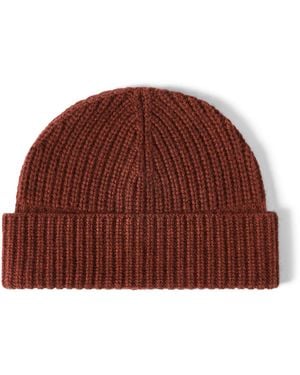 Brunello Cucinelli Cashmere Rib-Knit Beanie - Brown
