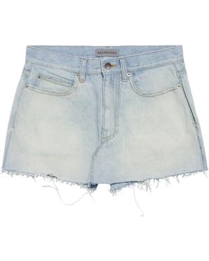 Balenciaga Denim Mini Skort - Blue