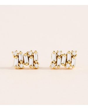 Suzanne Kalan And Diamond Shimmer Stud Earrings - Natural