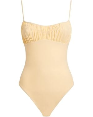 Faithfull the Brand Ruched Rocio Swimsuit - Natural