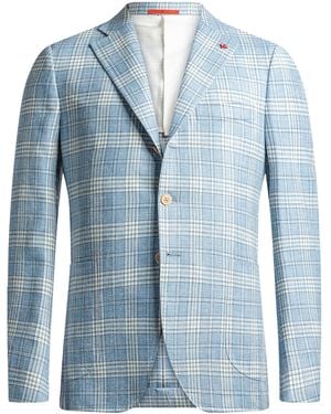 Isaia Single-Breasted Blazer - Blue