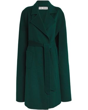 Wolk Morais Cashmere Belted On Set Cape - Green